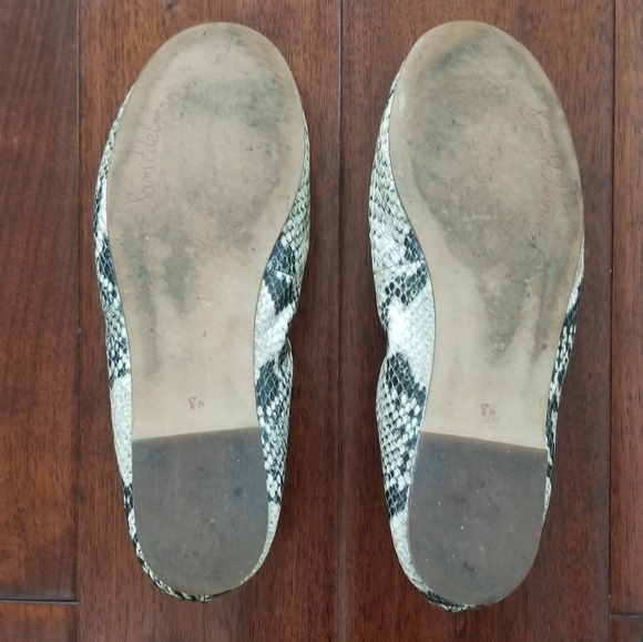 SAM EDELMAN "Felicia" Snake-Print Leather Ballet Flats - Size 8.5 - Picture 3 of 7